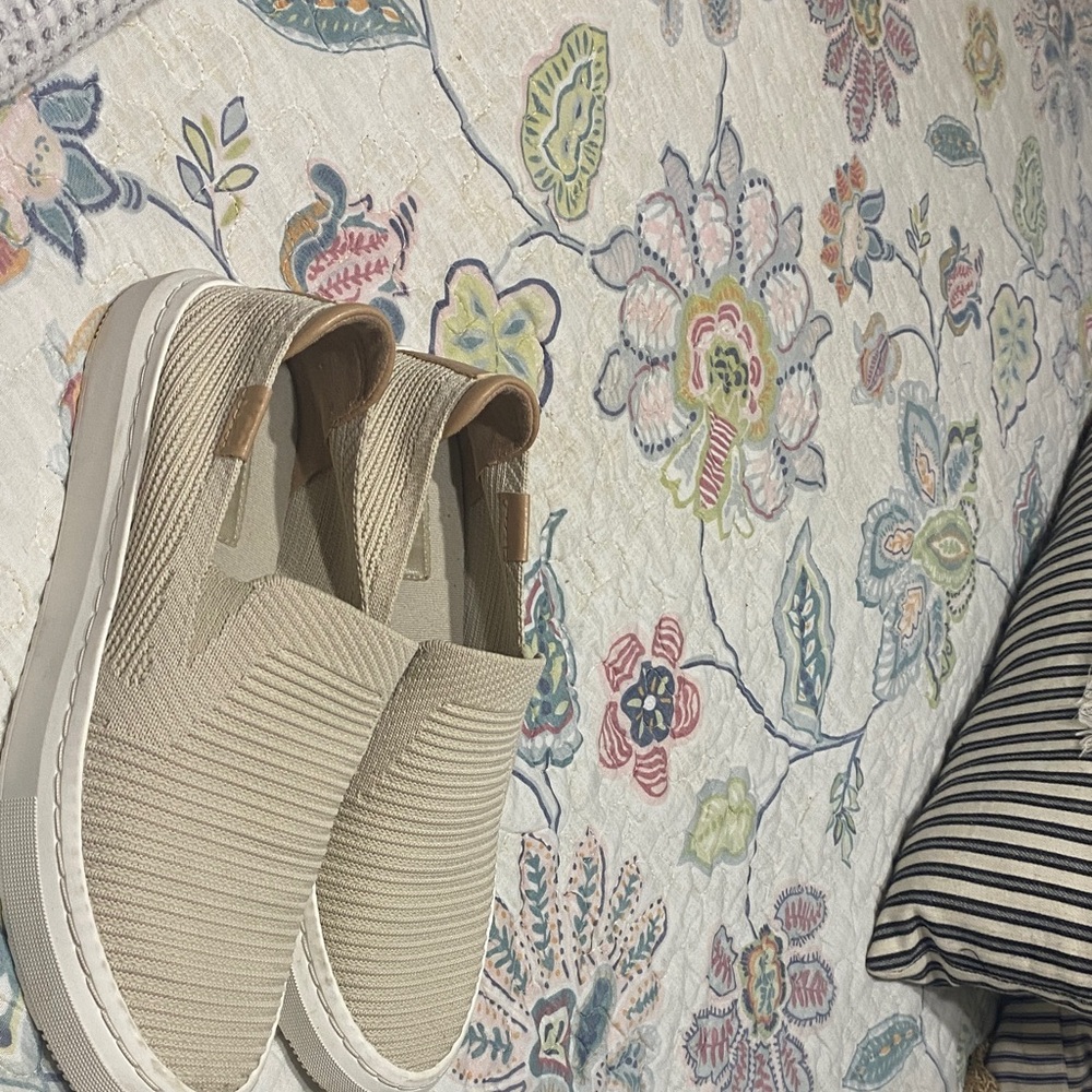 UGG Women's Beige Slip-On Sneakers